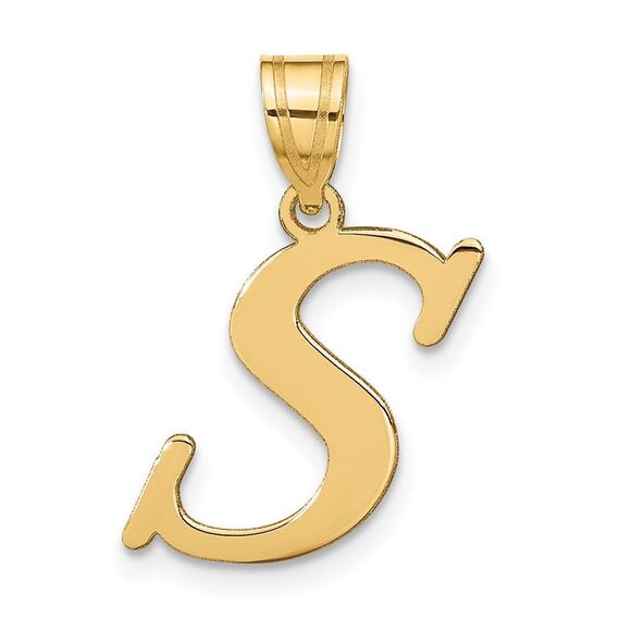 Kazi Luxury 14k Yellow Gold Polished Letter Initial Pendant